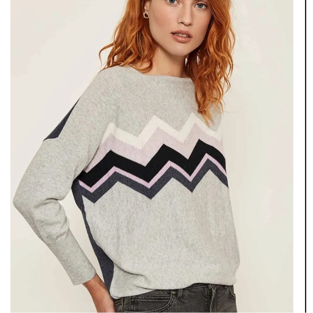 Mint velvet zig zag cocoon knit